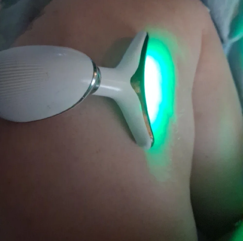 Face rejuvenation machine even vibrates.When you add , it has different colors f